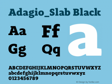 Adagio_Slab Black Version 1.000;PS 001.000;hotconv 1.0.70;makeotf.lib2.5.58329图片样张