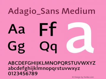 Adagio_Sans Medium Version 1.000;PS 001.000;hotconv 1.0.70;makeotf.lib2.5.58329图片样张