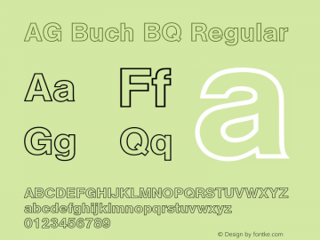 AG Buch BQ Regular 001.000 Font Sample