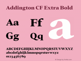 Addington CF Extra Bold Version 2.300;Glyphs 3.1.2 (3151)图片样张
