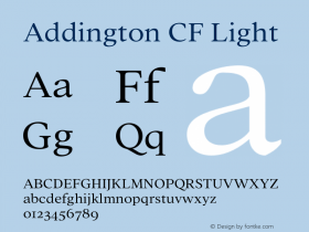 Addington CF Light Version 2.300;Glyphs 3.1.2 (3151)图片样张