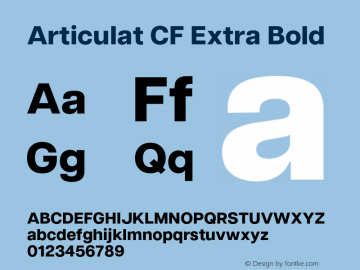 Articulat CF Extra Bold Version 3.200;FEAKit 1.0图片样张