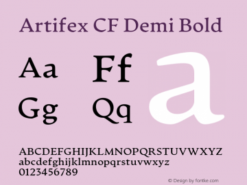 Artifex CF Demi Bold Version 1.500;FEAKit 1.0图片样张