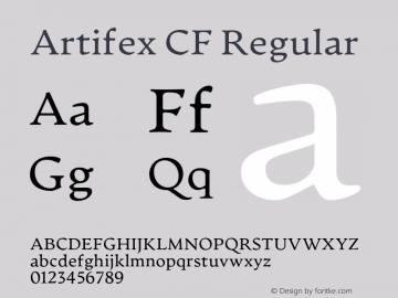 Artifex CF Regular Version 1.500;FEAKit 1.0图片样张