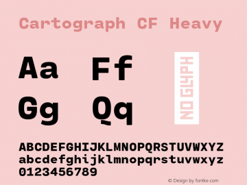 Cartograph CF Heavy Version 2.500;hotconv 1.0.109;makeotfexe 2.5.65596图片样张