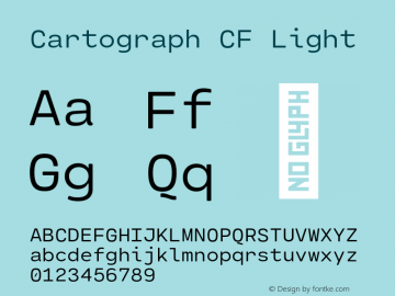 Cartograph CF Light Version 2.500;hotconv 1.0.109;makeotfexe 2.5.65596图片样张