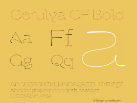 Cerulya CF Bold Version 1.000;FEAKit 1.0图片样张
