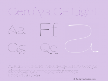 Cerulya CF Light Version 1.000;FEAKit 1.0图片样张