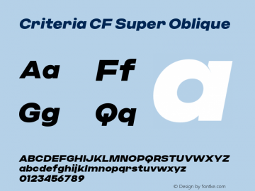 Criteria CF Super Oblique Version 1.300;FEAKit 1.0图片样张