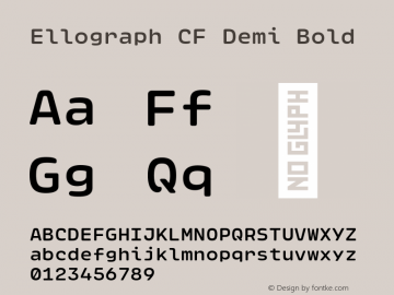 Ellograph CF Demi Bold Version 1.500;FEAKit 1.0图片样张