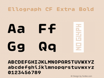 Ellograph CF Extra Bold Version 1.500;FEAKit 1.0图片样张