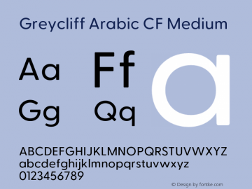 Greycliff Arabic CF Medium Version 2.500;FEAKit 1.0图片样张