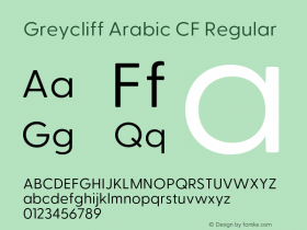 Greycliff Arabic CF Regular Version 2.500;FEAKit 1.0图片样张