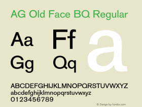 AG Old Face BQ Regular 001.000图片样张