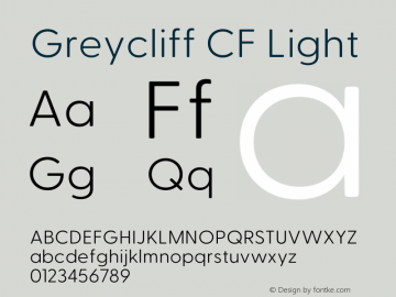 Greycliff CF Light Version 2.600;FEAKit 1.0图片样张