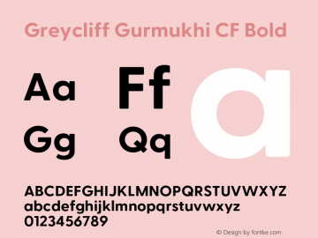 Greycliff Gurmukhi CF Bold Version 2.500;FEAKit 1.0图片样张