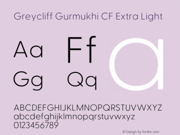 Greycliff Gurmukhi CF Extra Light Version 2.500;FEAKit 1.0图片样张