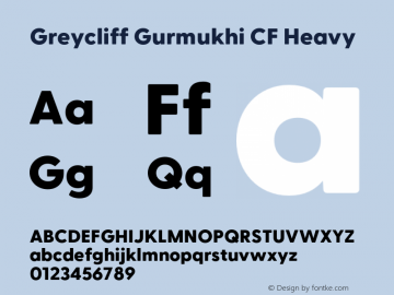 Greycliff Gurmukhi CF Heavy Version 2.500;FEAKit 1.0图片样张