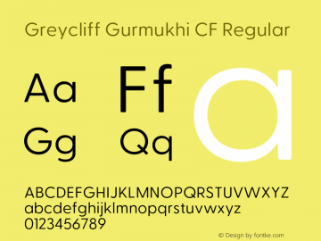 Greycliff Gurmukhi CF Regular Version 2.500;FEAKit 1.0图片样张