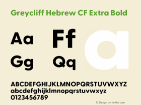 Greycliff Hebrew CF Extra Bold Version 2.500;FEAKit 1.0图片样张