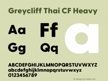 Greycliff Thai CF Heavy Version 2.500;FEAKit 1.0图片样张