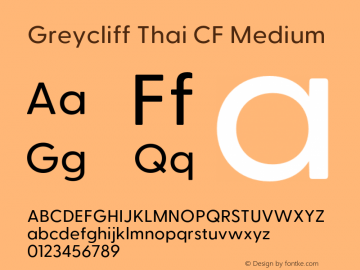 Greycliff Thai CF Medium Version 2.500;FEAKit 1.0图片样张