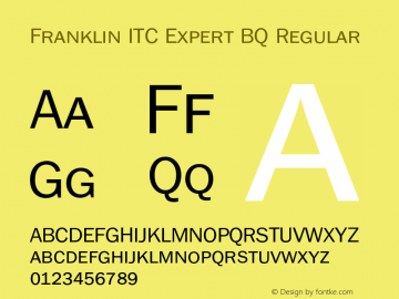 Franklin ITC Expert BQ Regular 001.000图片样张