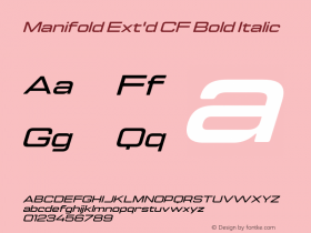Manifold Ext'd CF Bold Italic Version 4.300;FEAKit 1.0图片样张