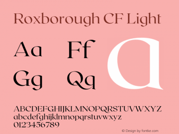 Roxborough CF Light Version 1.400;FEAKit 1.0图片样张