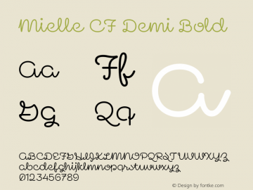 Mielle CF Demi Bold Version 1.000;FEAKit 1.0图片样张
