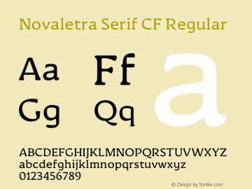 Novaletra Serif CF Regular Version 1.000;FEAKit 1.0图片样张