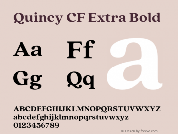 Quincy CF Extra Bold Version 4.300;FEAKit 1.0图片样张