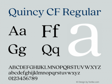 Quincy CF Regular Version 4.300;FEAKit 1.0图片样张