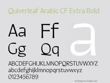 Quiverleaf Arabic CF Extra Bold Version 1.000;FEAKit 1.0图片样张