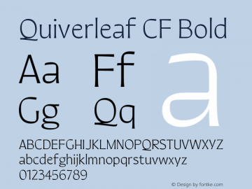 Quiverleaf CF Bold Version 1.000;FEAKit 1.0图片样张