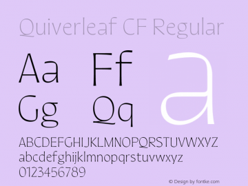 Quiverleaf CF Regular Version 1.000;FEAKit 1.0图片样张