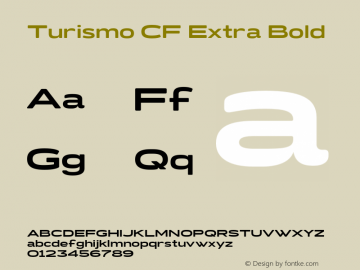 Turismo CF Extra Bold Version 2.100;FEAKit 1.0图片样张