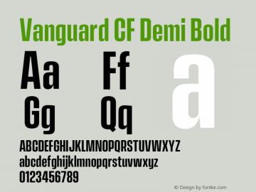 Vanguard CF Demi Bold Version 2.300;Glyphs 3.1.2 (3151)图片样张