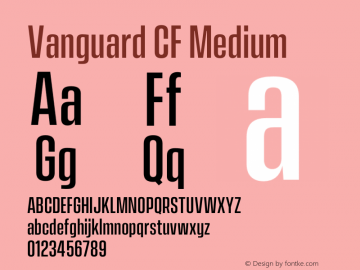 Vanguard CF Medium Version 2.300;Glyphs 3.1.2 (3151)图片样张