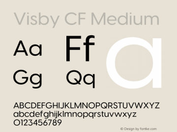 Visby CF Medium Version 4.200;FEAKit 1.0图片样张