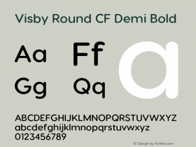Visby Round CF Demi Bold Version 2.200;FEAKit 1.0图片样张