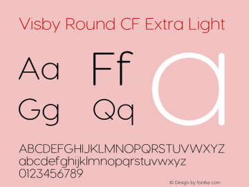 Visby Round CF Extra Light Version 2.200;FEAKit 1.0图片样张