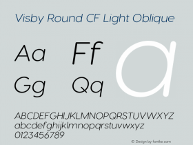 Visby Round CF Light Oblique Version 2.200;FEAKit 1.0图片样张