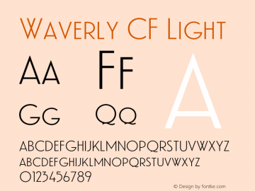 Waverly CF Light Version 2.000;FEAKit 1.0图片样张