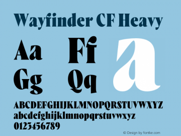 Wayfinder CF Heavy Version 1.200;hotconv 1.0.109;makeotfexe 2.5.65596图片样张