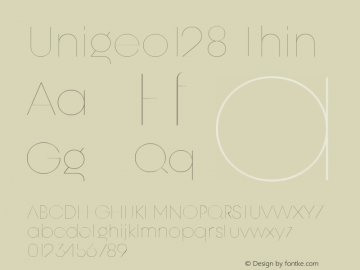 Unigeo128 Thin Version 1.000图片样张