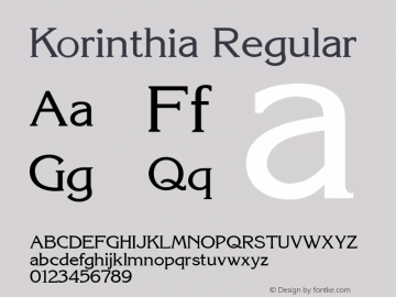 Korinthia Regular Unknown图片样张