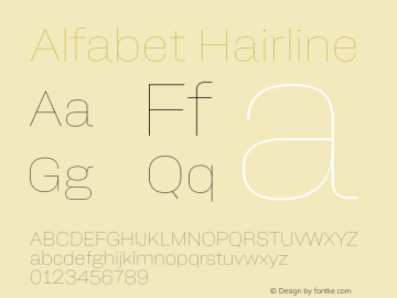 Alfabet Hairline Version 3.000;FEAKit 1.0图片样张