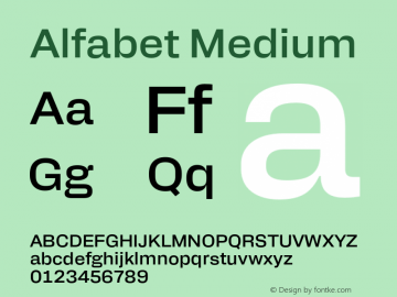 Alfabet Medium Version 3.000;FEAKit 1.0图片样张