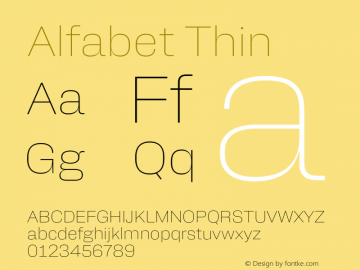 Alfabet Thin Version 3.000;FEAKit 1.0图片样张